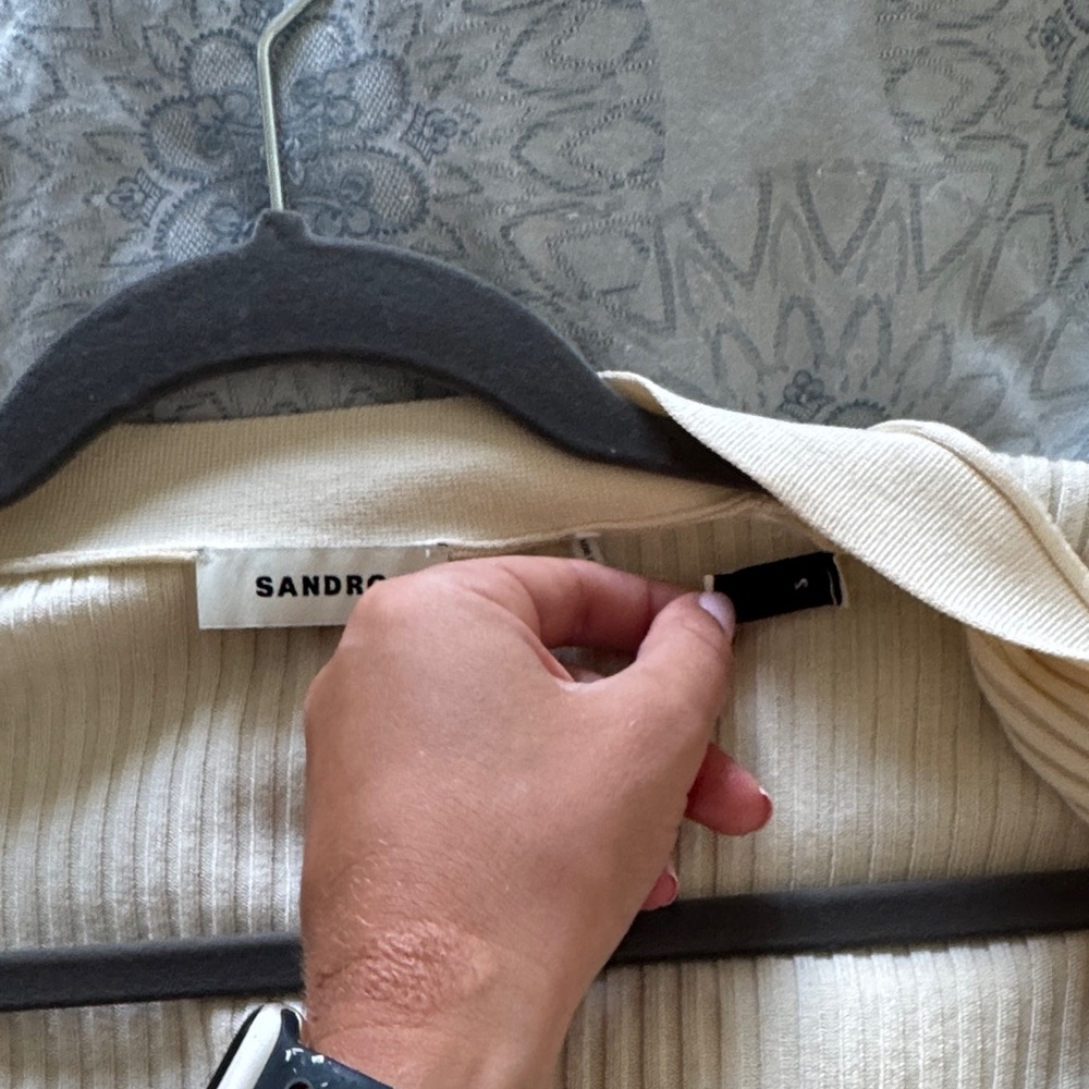 Sandro Cream Button-Up Cardigan - image 2